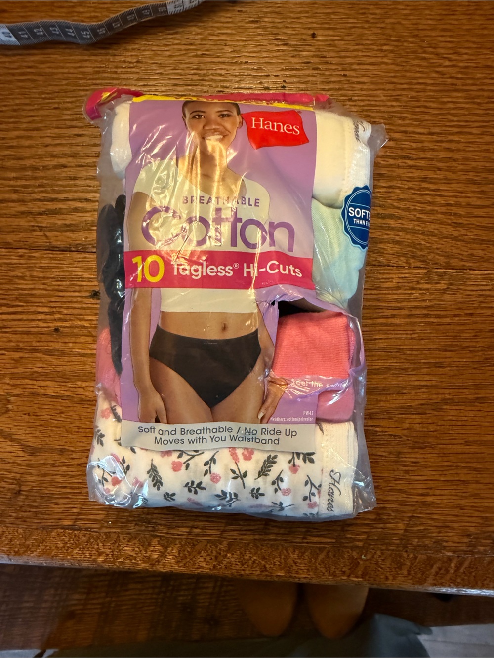 Hanes Women's 10-Pack Cotton High-Cut Briefs - Pink, White, Floral